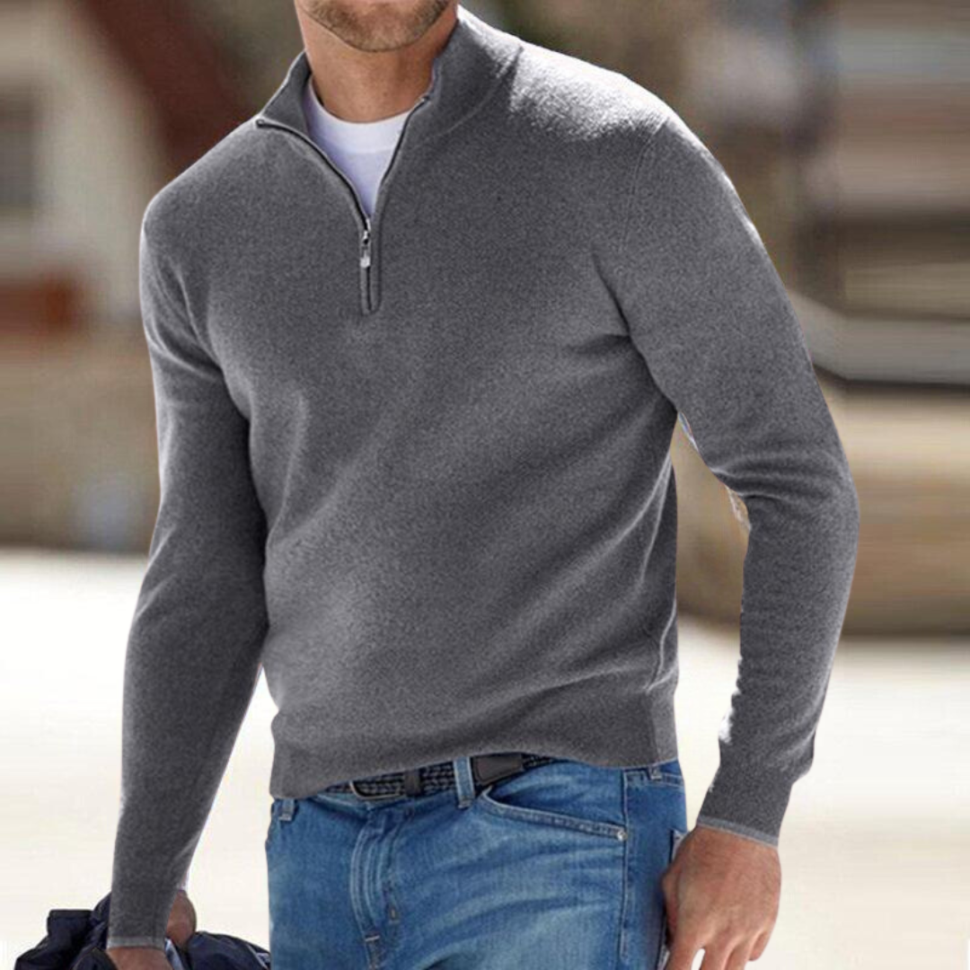 Premium Zip-Neck Pullover