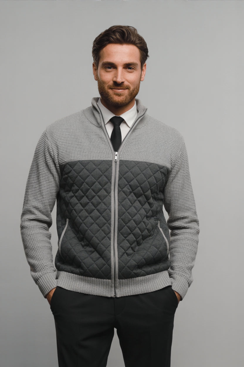 Quilted Knit Hybrid Jacket