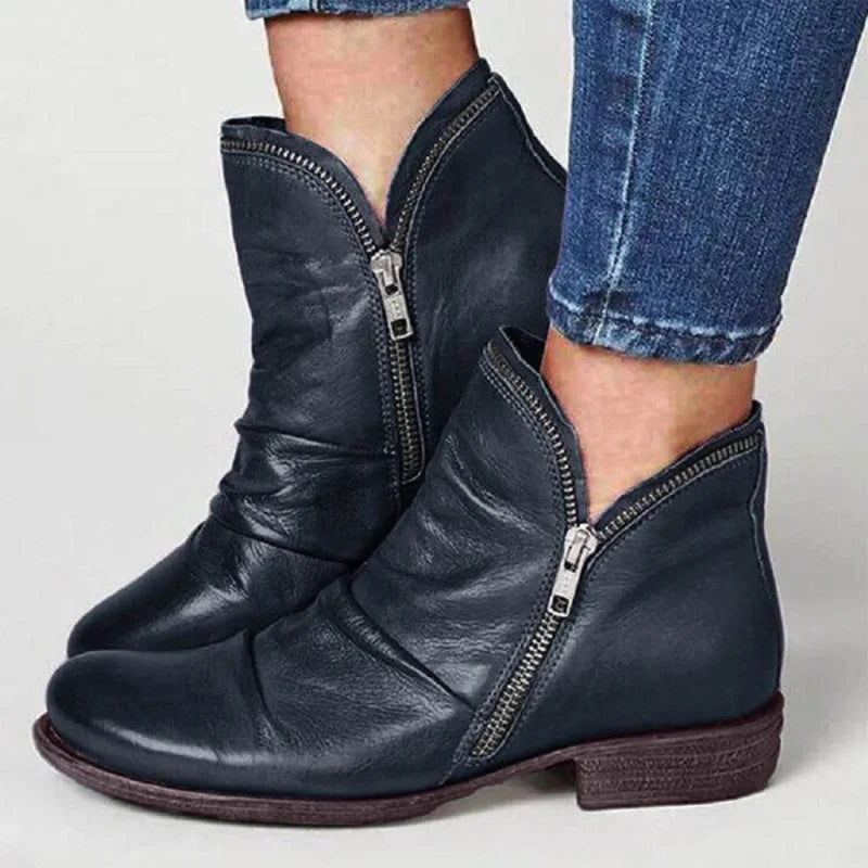 Ankle Boots With Zipper