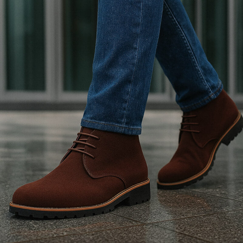 Classic Leather Lace-Up Boots