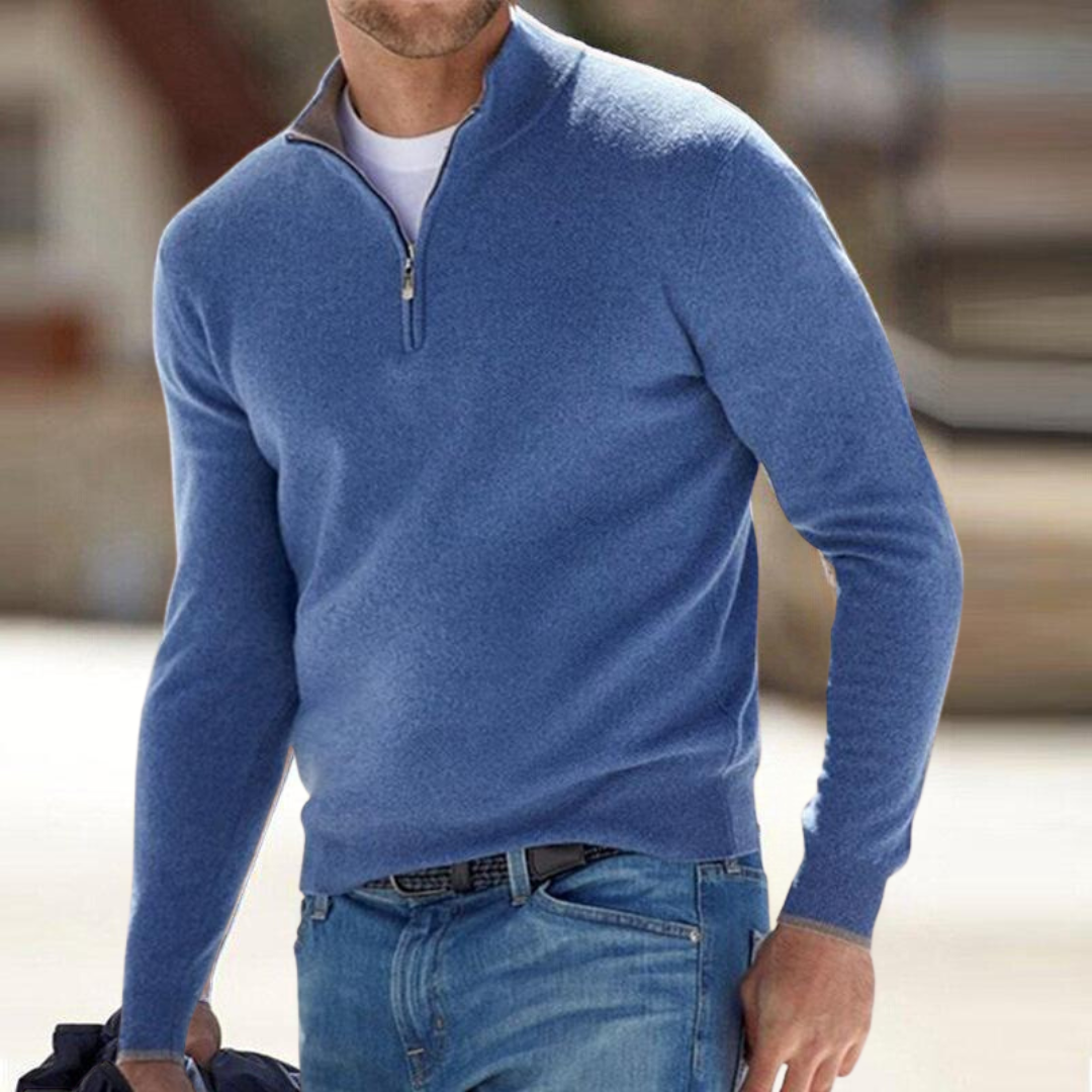 Premium Zip-Neck Pullover