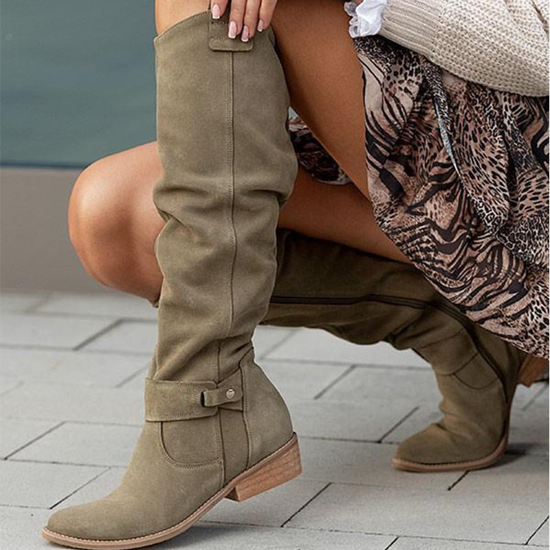 Comfortable Warm Suede Boots for Women
