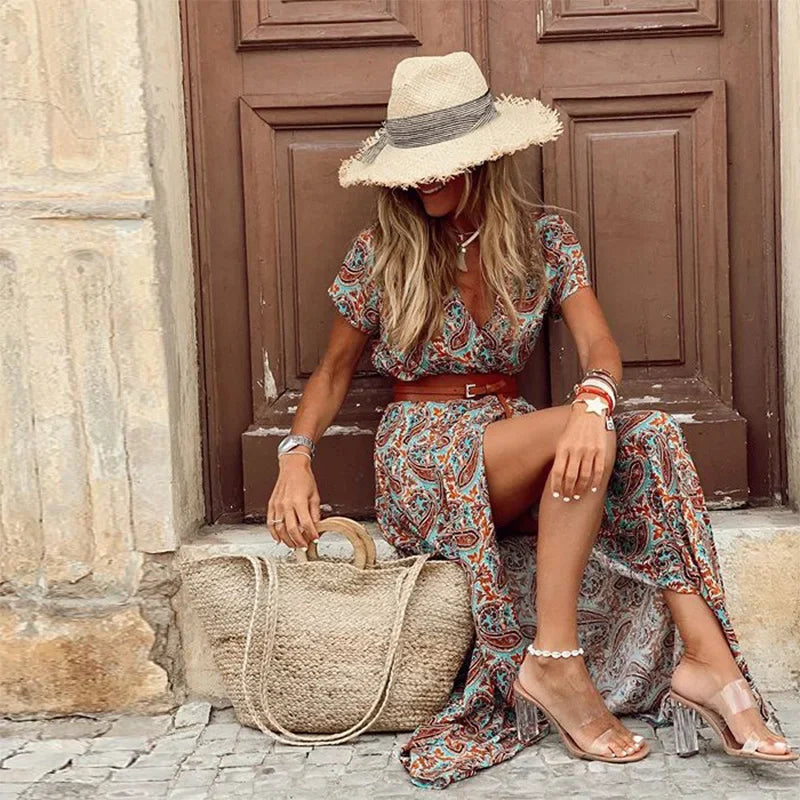 Elegant Boho Style Maxi Dress