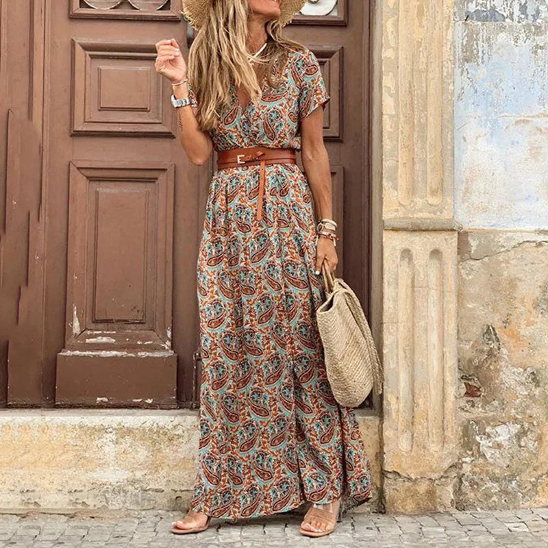 Elegant Boho Style Maxi Dress