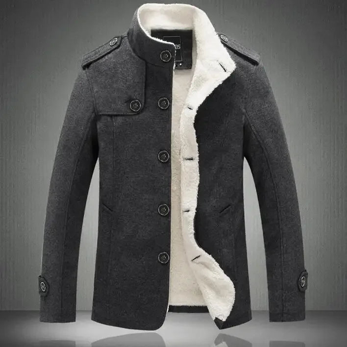 Modern Wool-Blend Coat