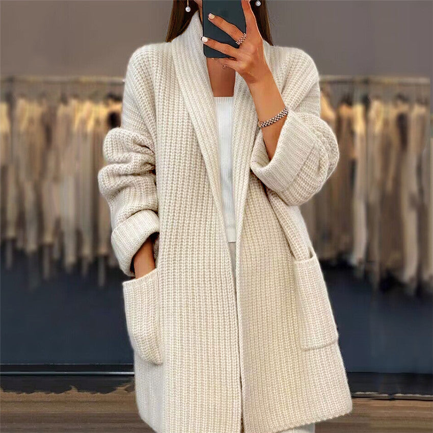 Casual Knit Cardigan Coat